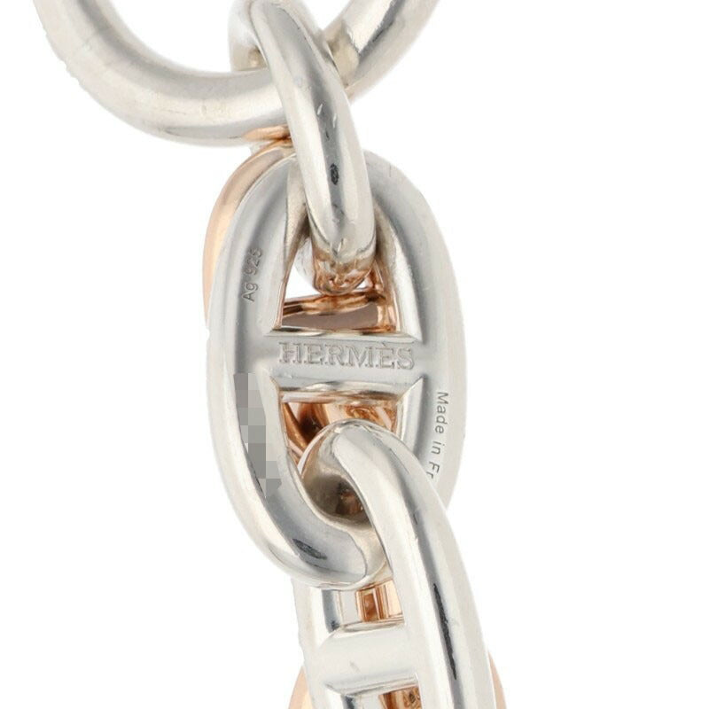 HERMES Chaine d'Ancre Double GM/MM Silver Pink Size ONE SIZE