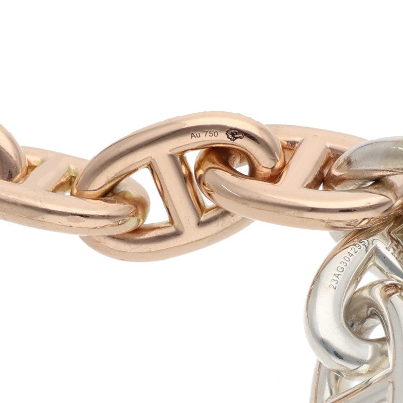 HERMES Chaine d'Ancre Double GM/MM Silver Pink Size ONE SIZE