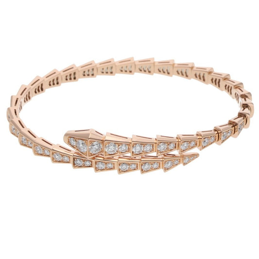 BVLGARI Serpenti Viper Pave Diamond 18K Rose Size ONE SIZE