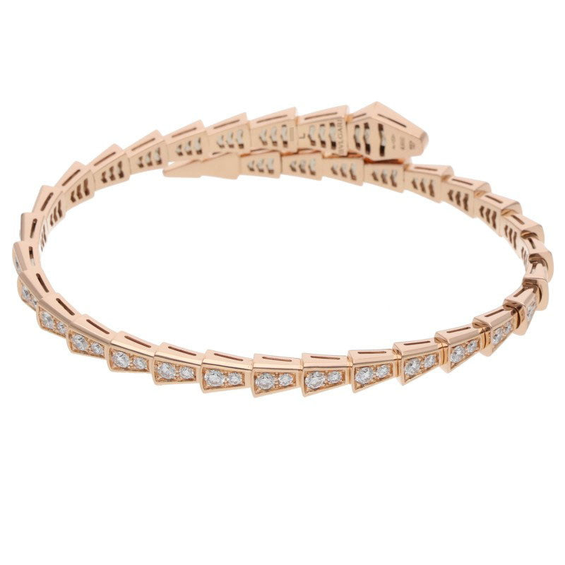 BVLGARI Serpenti Viper Pave Diamond 18K Rose Size ONE SIZE