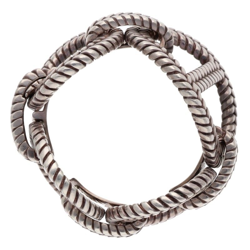 HERMES Vendome Silver Bracelet Size ONE SIZE
