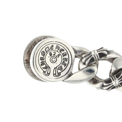 Chrome Hearts FNCY CHN LNK Clip Silver Bracelet Size 13LINK