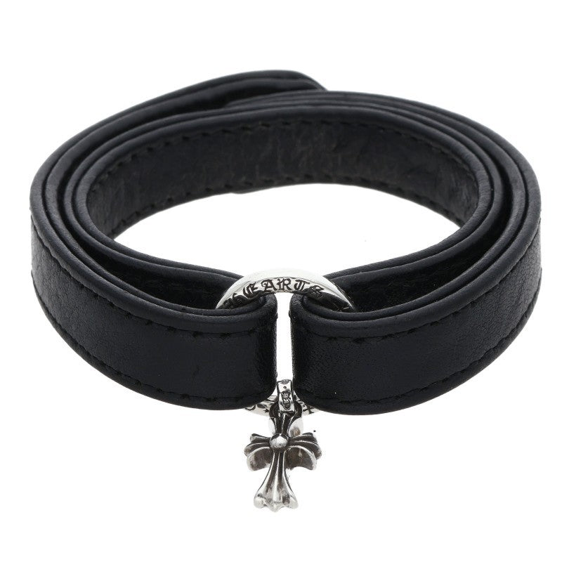 Chrome Hearts DBL WRAP NTFL Leather Bracelet Size ONE SIZE