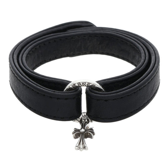 Chrome Hearts DBL WRAP NTFL Leather Bracelet Size ONE SIZE
