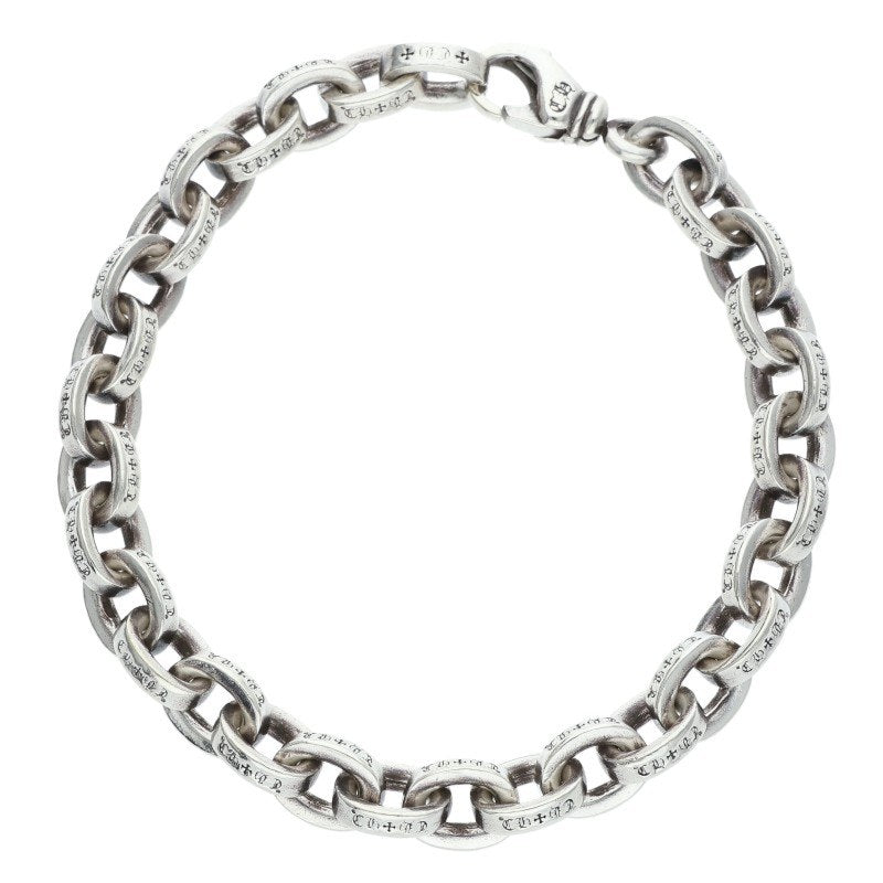 Chrome Hearts Large Paper Chain Silver Bracelet Size 8INCH