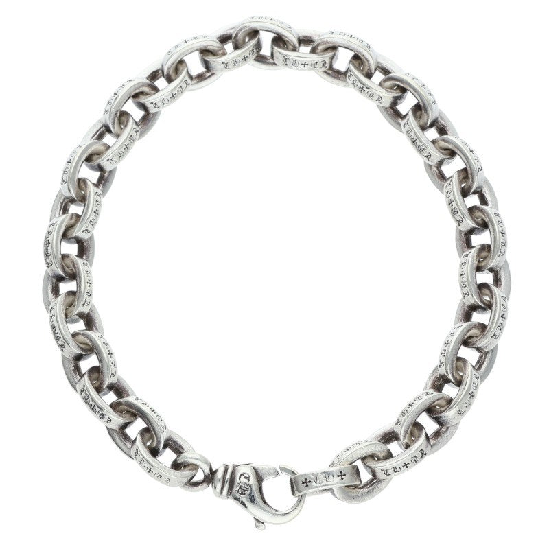 Chrome Hearts Large Paper Chain Silver Bracelet Size 8INCH