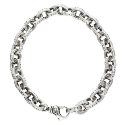 Chrome Hearts Large Paper Chain Silver Bracelet Size 8INCH