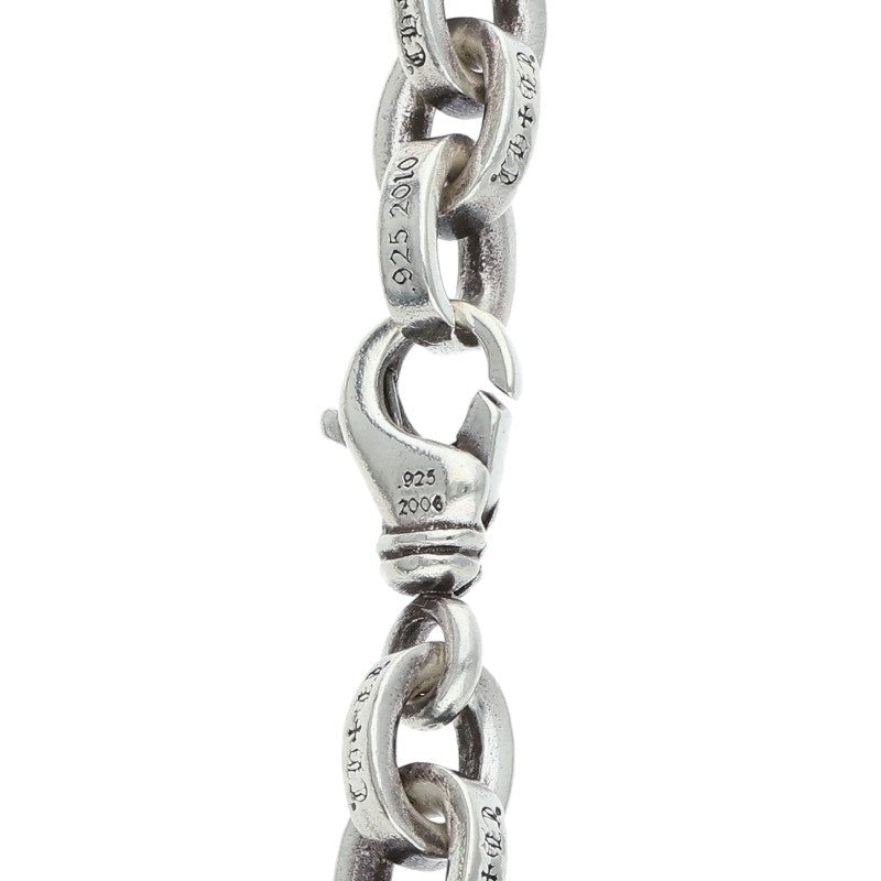 Chrome Hearts Large Paper Chain Silver Bracelet Size 8INCH