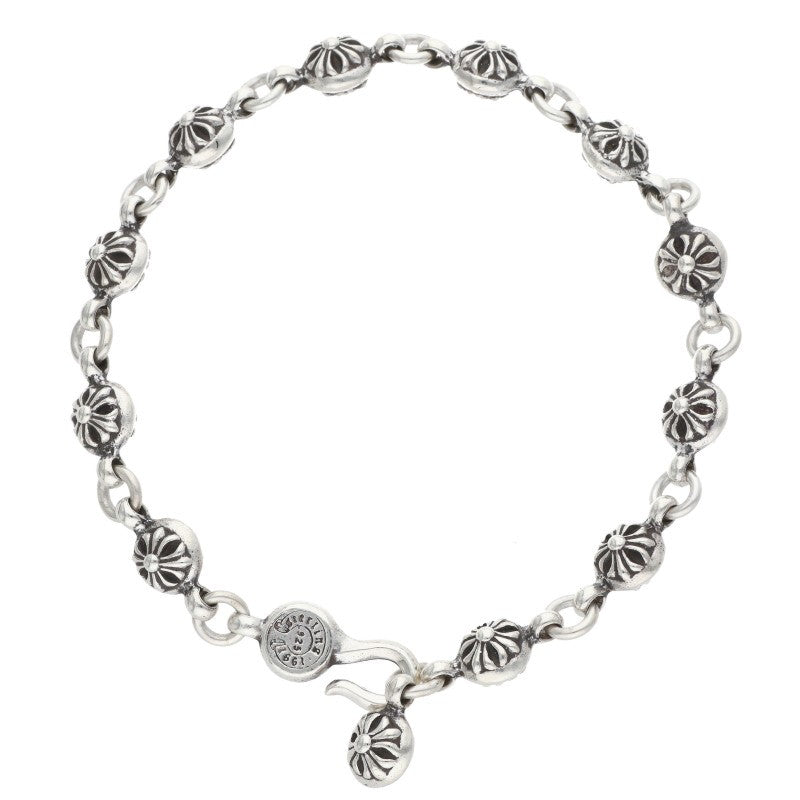 Chrome Hearts #1 Cross Ball Silver Bracelet Size ONE SIZE