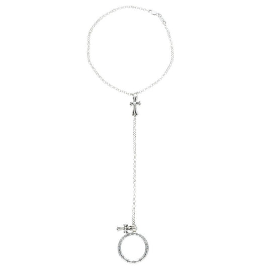 Chrome Hearts NTFL Ring Chain Silver Bracelet Size ONE SIZE