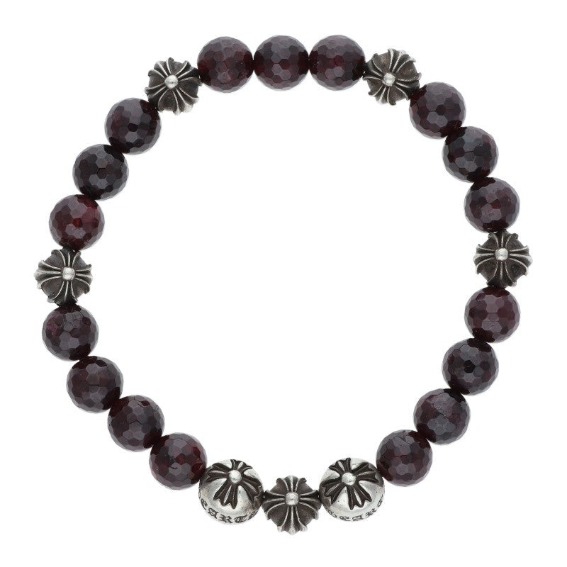 Chrome Hearts 8mm Garnet Beaded Bracelet Size ONE SIZE
