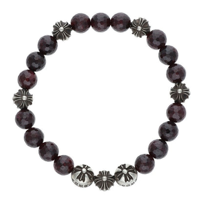 Chrome Hearts 8mm Garnet Beaded Bracelet Size ONE SIZE