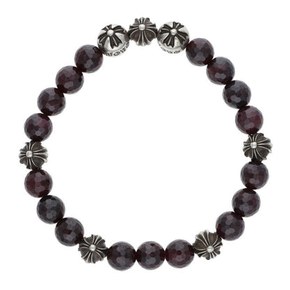 Chrome Hearts 8mm Garnet Beaded Bracelet Size ONE SIZE
