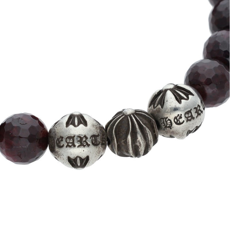 Chrome Hearts 8mm Garnet Beaded Bracelet Size ONE SIZE