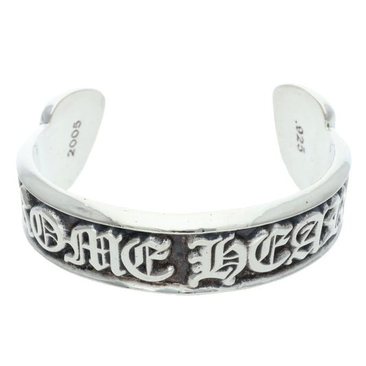 Chrome Hearts Scroll Label Silver Cuff Bangle Size ONE SIZE