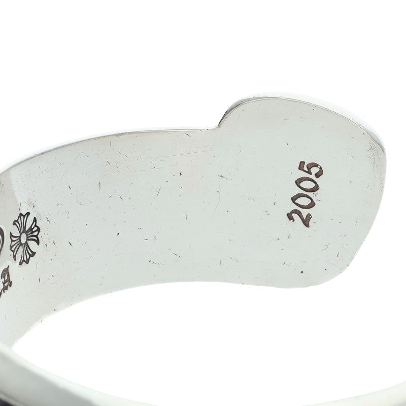 Chrome Hearts Scroll Label Silver Cuff Bangle Size ONE SIZE