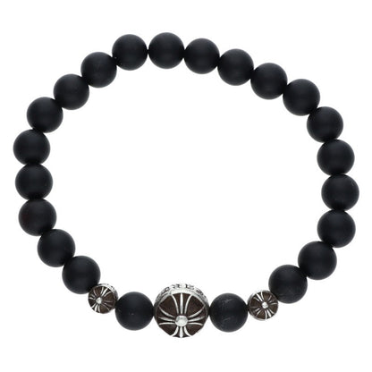 Chrome Hearts 8mm Bead Bracelet Black Silver Size ONE SIZE