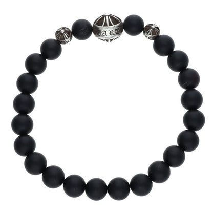 Chrome Hearts 8mm Bead Bracelet Black Silver Size ONE SIZE