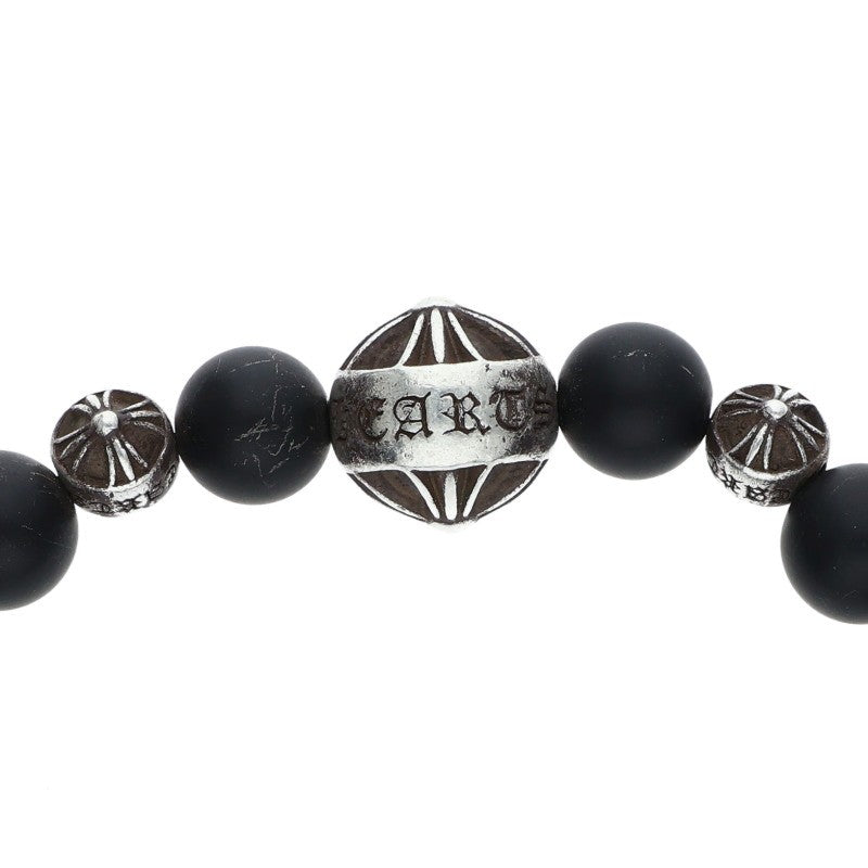 Chrome Hearts 8mm Bead Bracelet Black Silver Size ONE SIZE