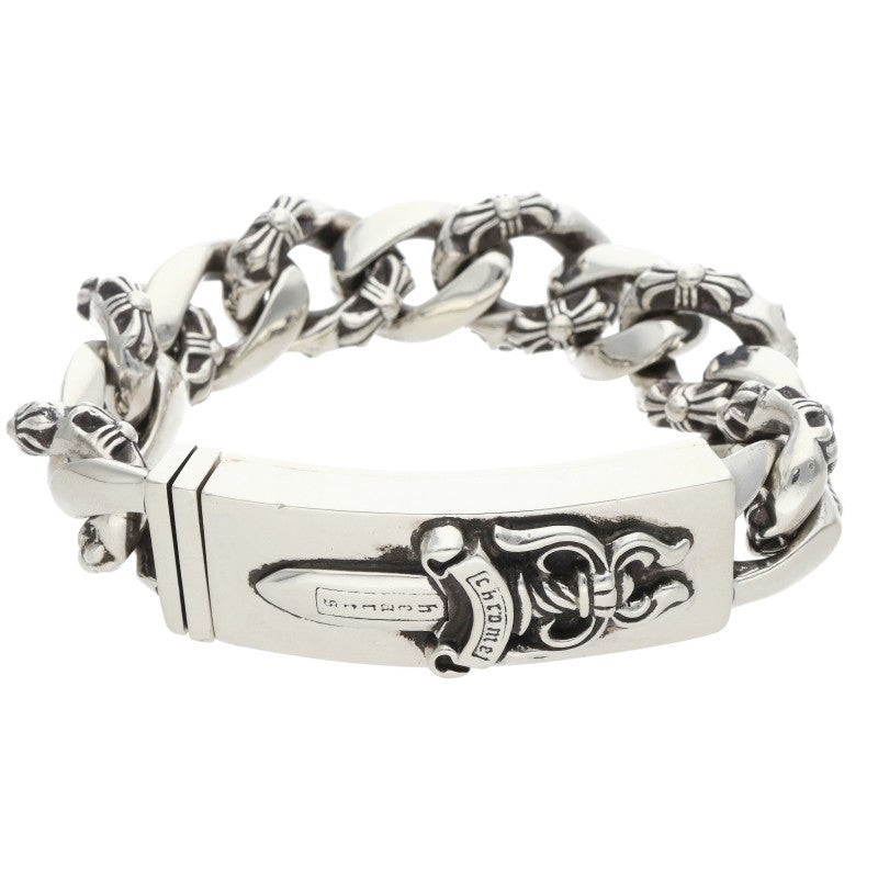 Chrome Hearts ID Dagger Fancy Link Bracelet Size ONE Silver