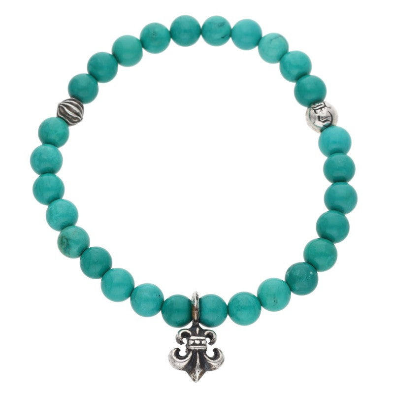 Chrome Hearts 6mm Bead Bracelet Turquoise Size ONE SIZE