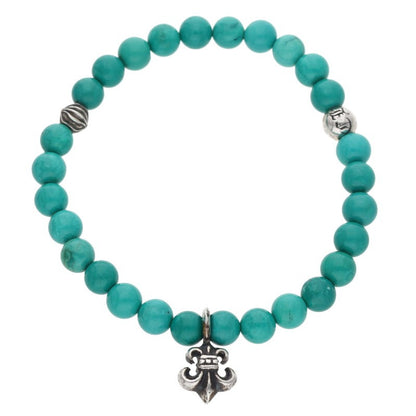 Chrome Hearts 6mm Bead Bracelet Turquoise Size ONE SIZE