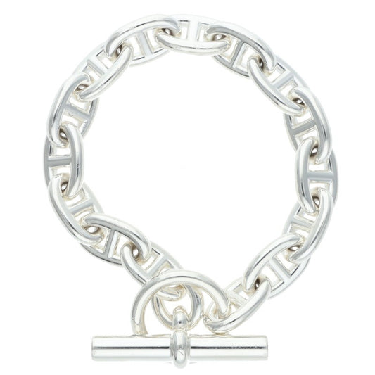 HERMES Chaine d'Ancre MM Silver Bracelet Size ONE SIZE