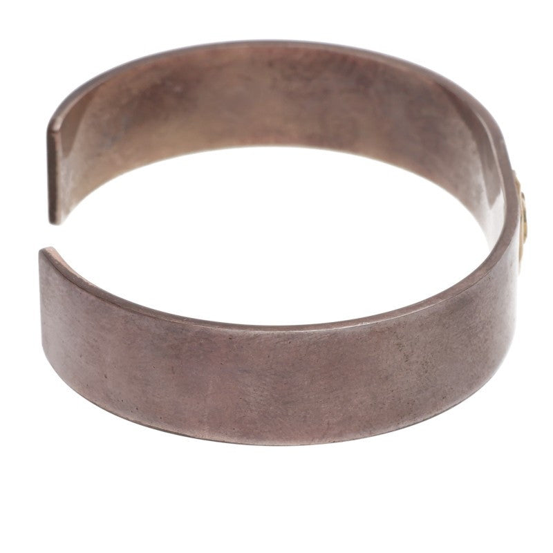 TADY & KING K18 Wolf Flat Bangle Silver Gold Belt Size M