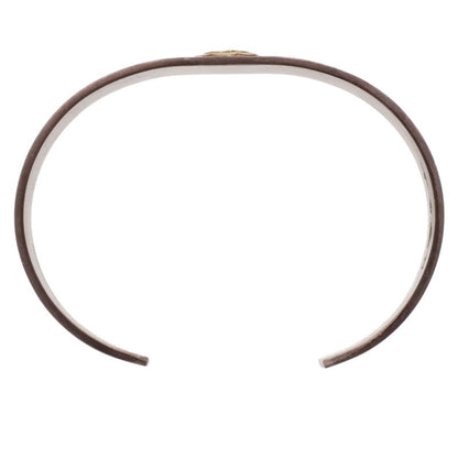 TADY & KING K18 Wolf Flat Bangle Silver Gold Belt Size M