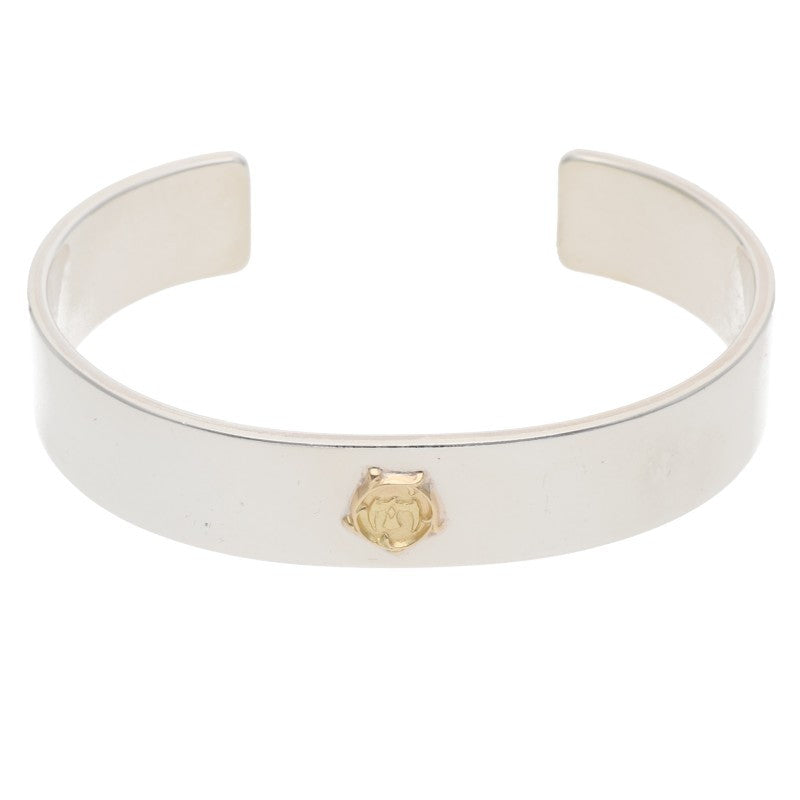 arabesque K18 Eagle Plain Bangle Silver Gold Size ONE SIZE