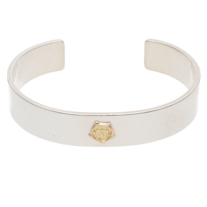 arabesque K18 Eagle Plain Bangle Silver Gold Size ONE SIZE