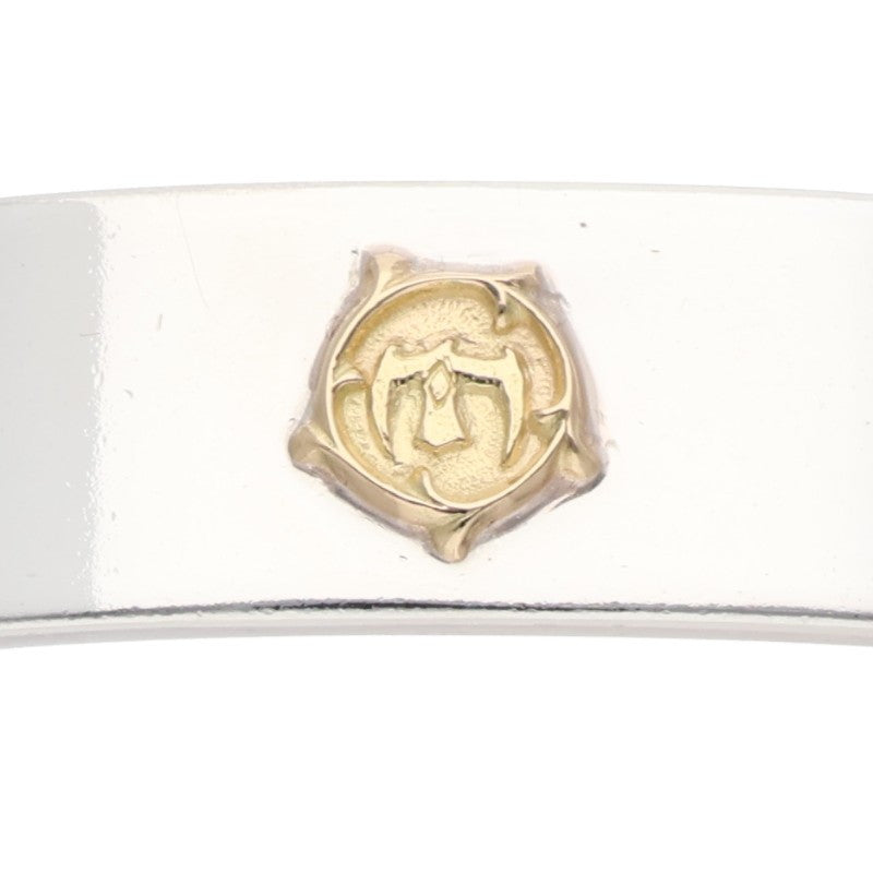 arabesque K18 Eagle Plain Bangle Silver Gold Size ONE SIZE