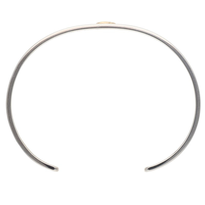 arabesque K18 Eagle Plain Bangle Silver Gold Size ONE SIZE