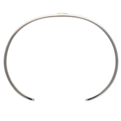 arabesque K18 Eagle Plain Bangle Silver Gold Size ONE SIZE