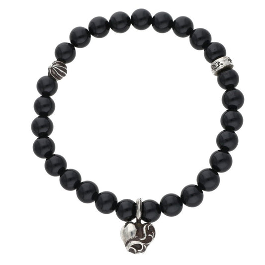 Chrome Hearts 6mm Heart Stack Charm Bead Size ONE SIZE