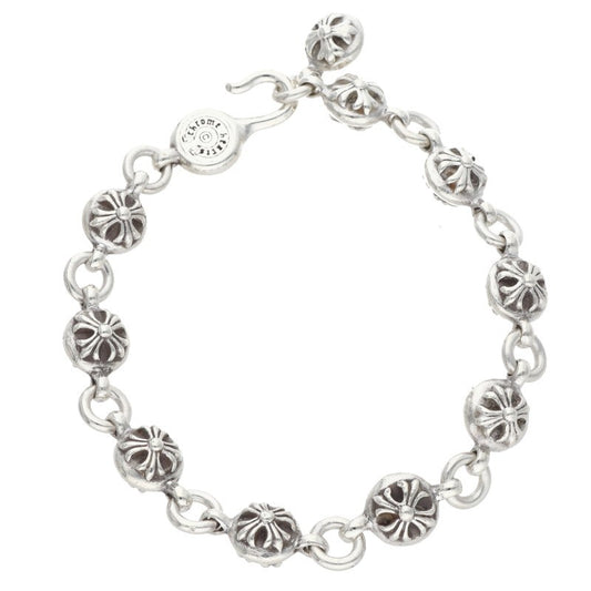 Chrome Hearts #2 Cross Ball Silver Bracelet Size ONE SIZE