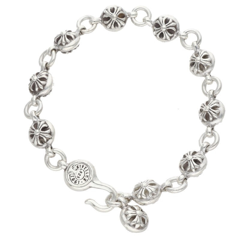 Chrome Hearts #2 Cross Ball Silver Bracelet Size ONE SIZE