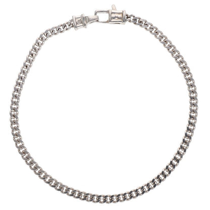 TOM WOOD Curb Chain Silver Bracelet Size 7INCH