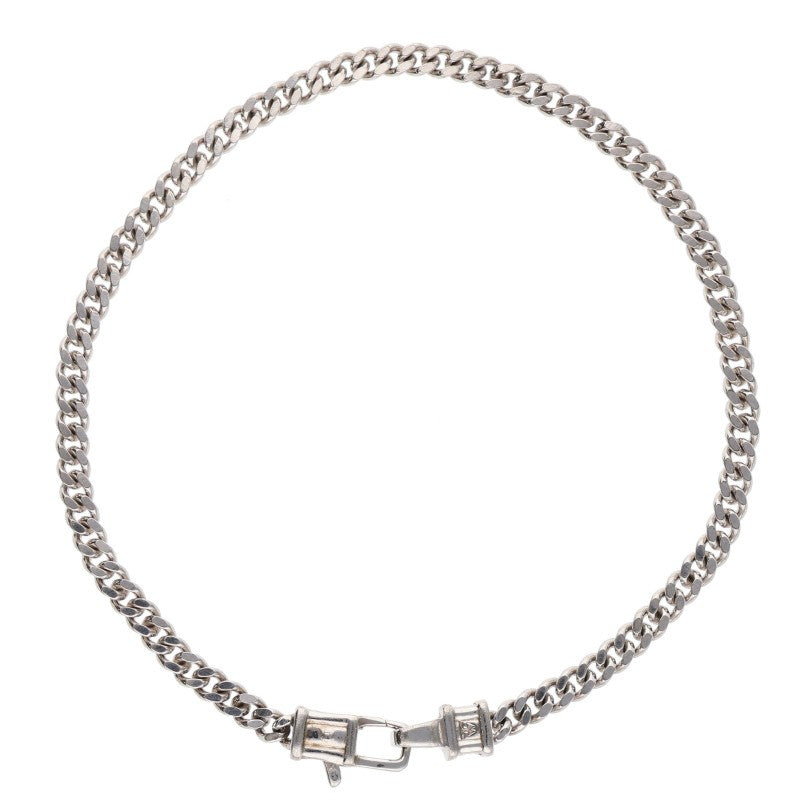 TOM WOOD Curb Chain Silver Bracelet Size 7INCH