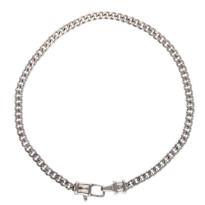 TOM WOOD Curb Chain Silver Bracelet Size 7INCH