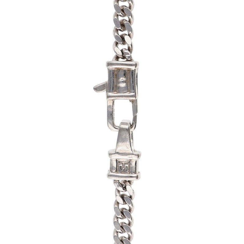 TOM WOOD Curb Chain Silver Bracelet Size 7INCH