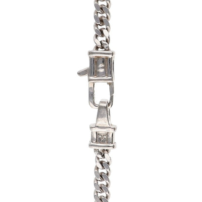 TOM WOOD Curb Chain Silver Bracelet Size 7INCH