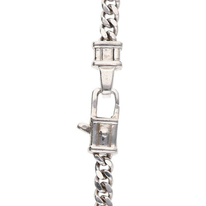 TOM WOOD Curb Chain Silver Bracelet Size 7INCH