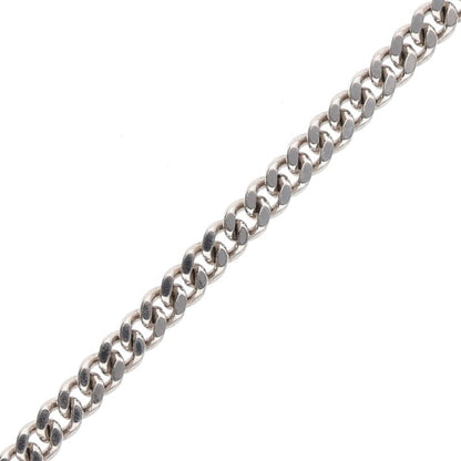 TOM WOOD Curb Chain Silver Bracelet Size 7INCH