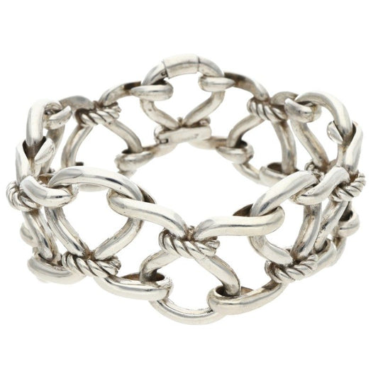 HERMES Arabesque Silver Bracelet Size ONE SIZE