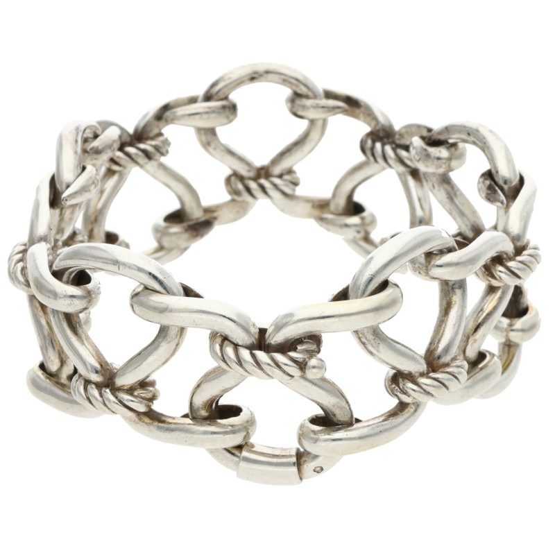 HERMES Arabesque Silver Bracelet Size ONE SIZE