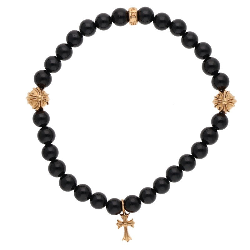 Chrome Hearts 22K 6mm CH Cross Bead Bracelet Size ONE SIZE