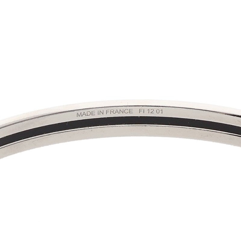 HERMES Uni Enamel Bracelet Silver Off-White Size ONE SIZE