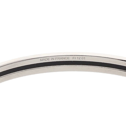 HERMES Uni Enamel Bracelet Silver Off-White Size ONE SIZE