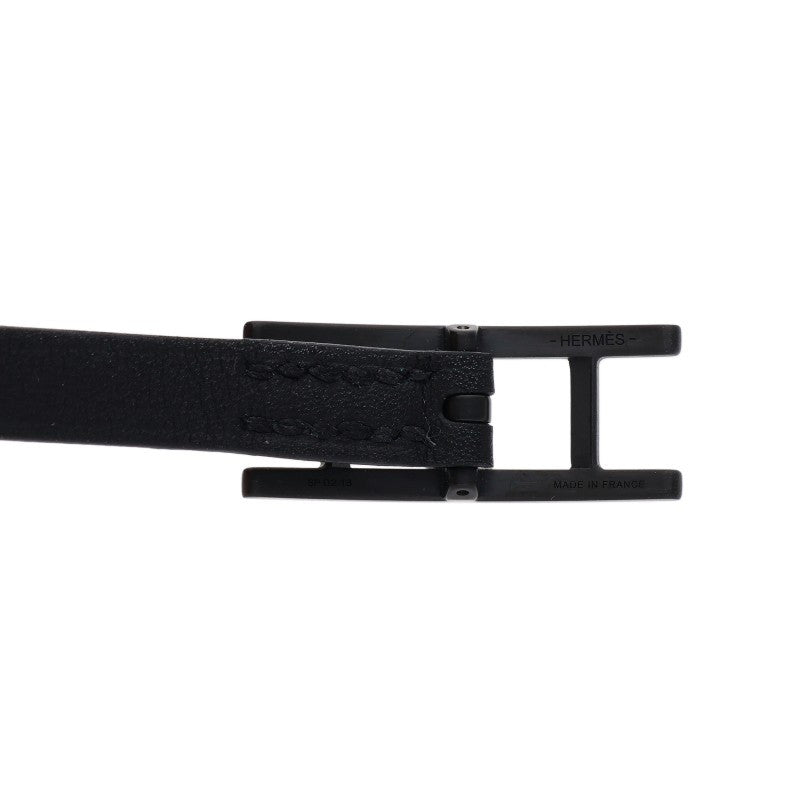 HERMES Behapi Double Tour Bracelet Black Size ONE SIZE
